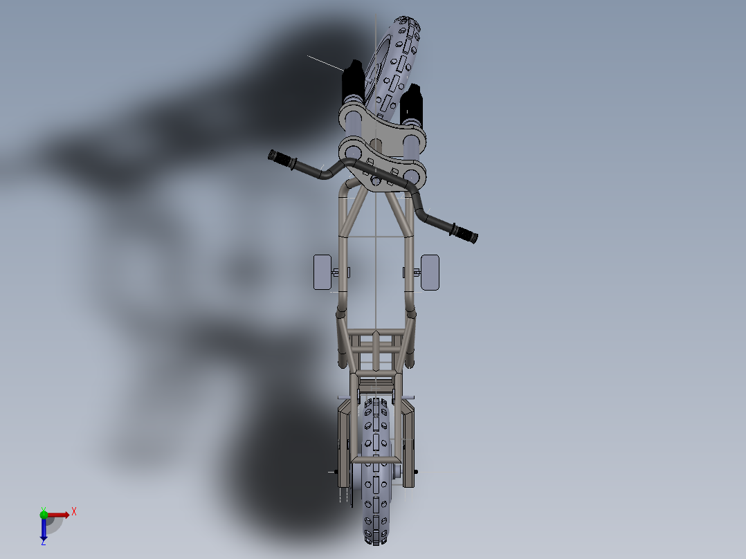 电动自行车 摩托车 (11)俯视图