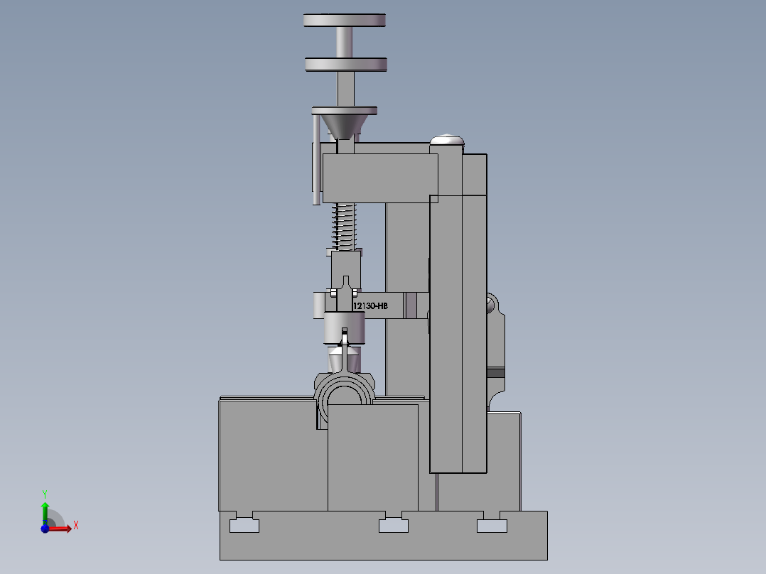 火焰焊工装 3D模型前视图