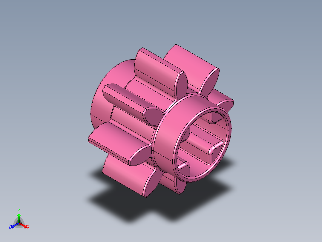 3647 Bright Purple Technic Gear 8 Tooth.STEP
