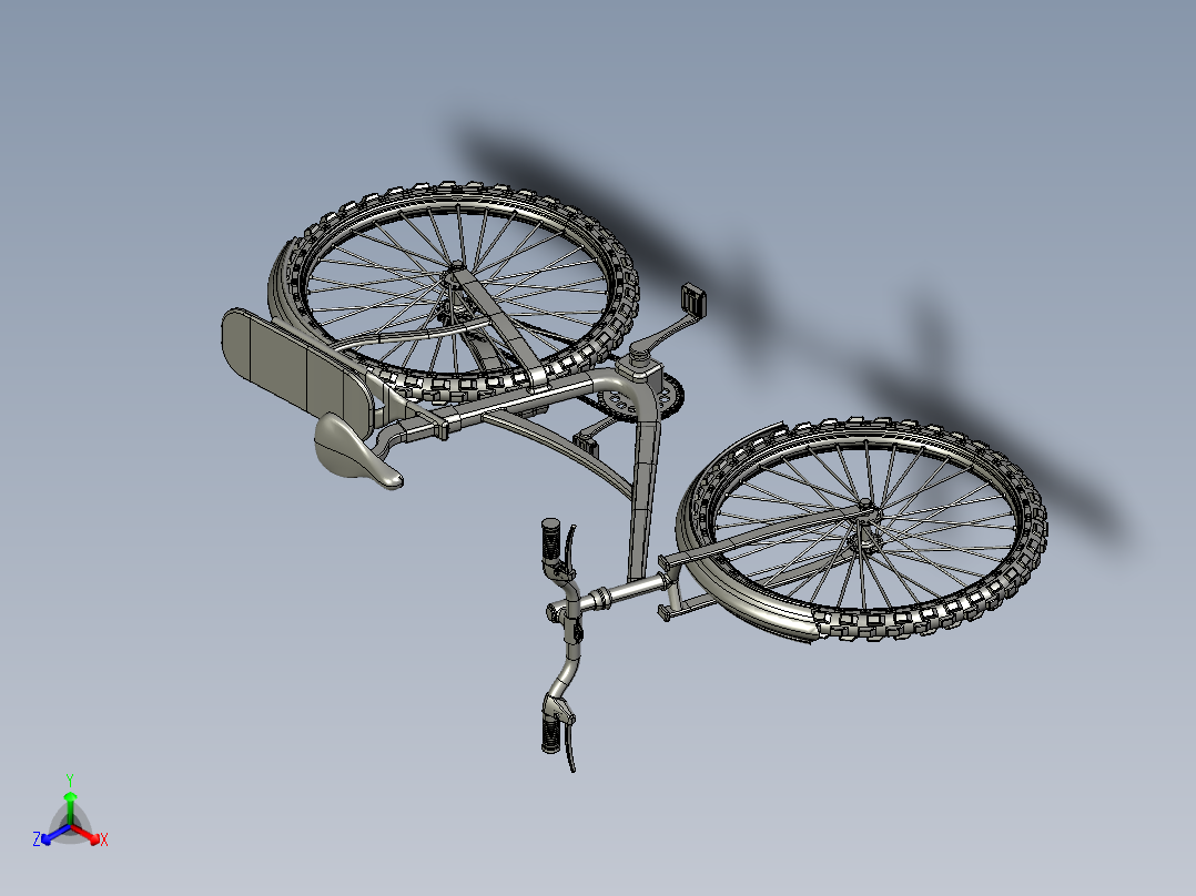 16---PROE<span style='color: red'>自行车</span>模型step三维图纸模型设计图纸