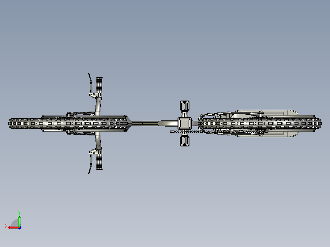 16---PROE自行车模型step三维图纸模型设计图纸后视图
