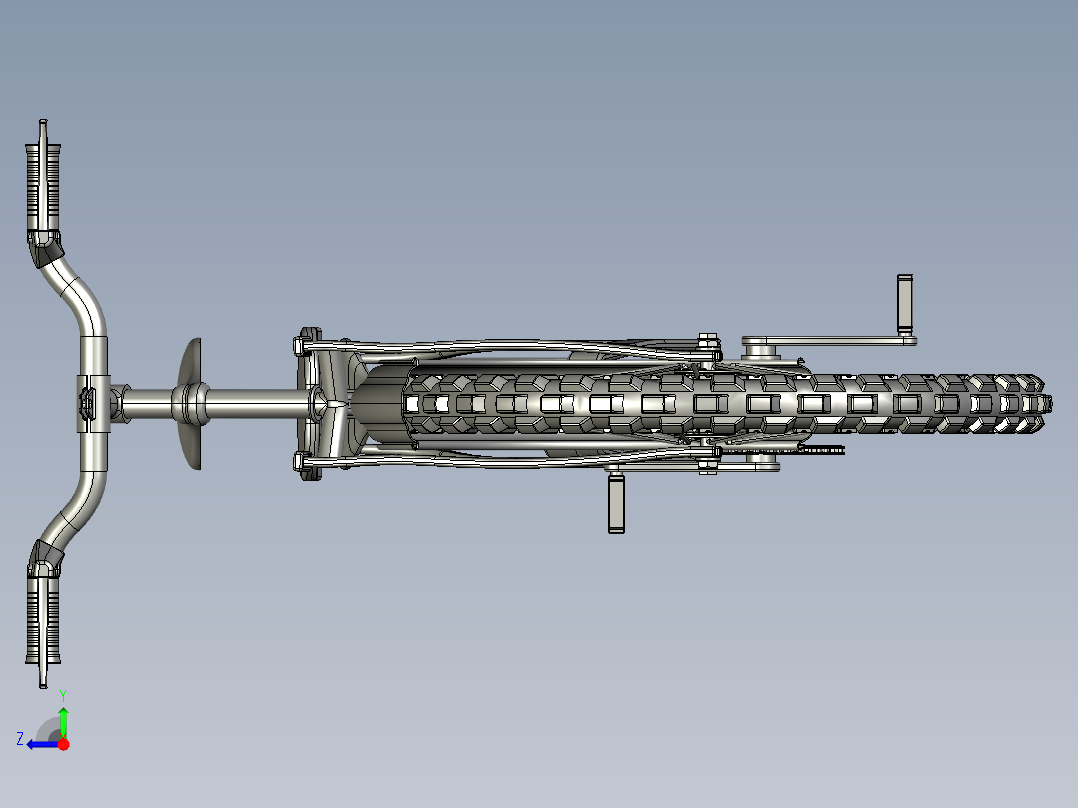 16---PROE自行车模型step三维图纸模型设计图纸右视图