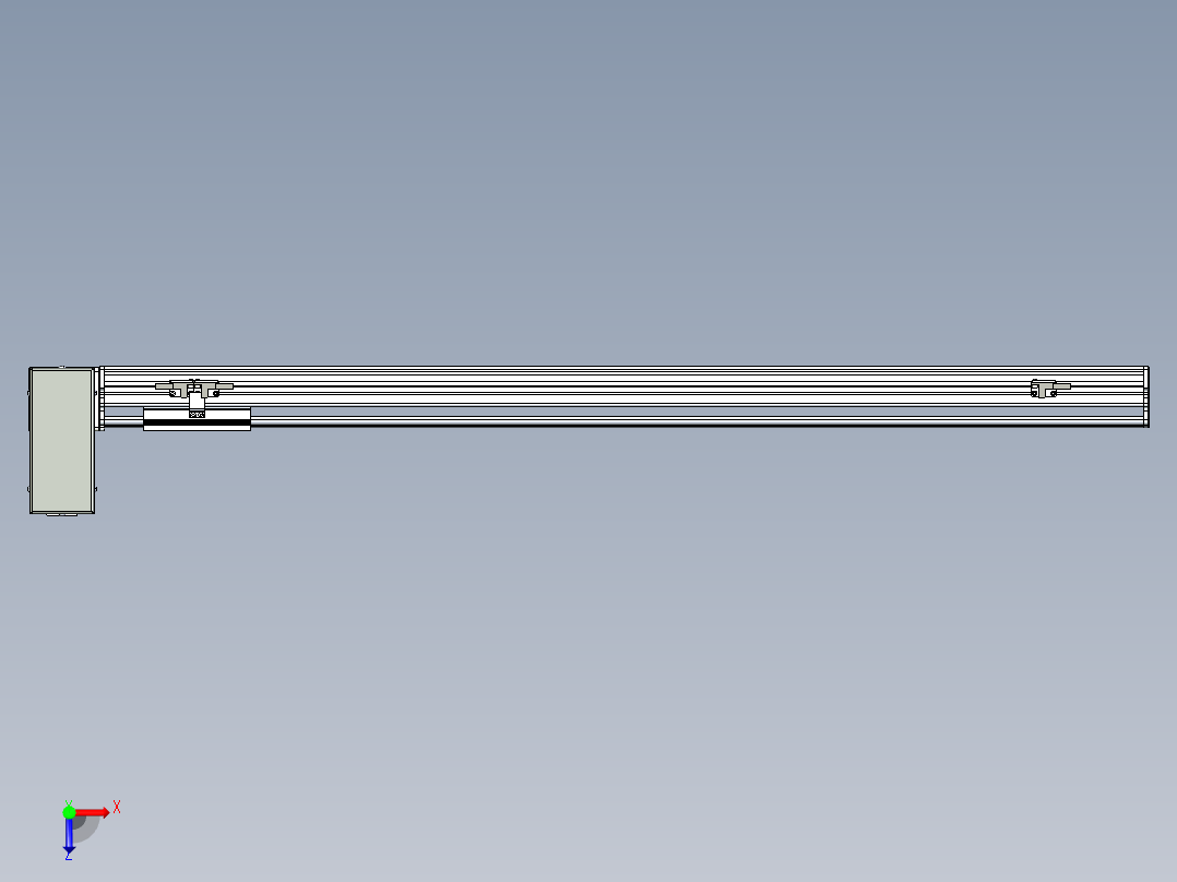 同步带滑台-半封闭B10H-L45-S850-RU-P40-D3俯视图