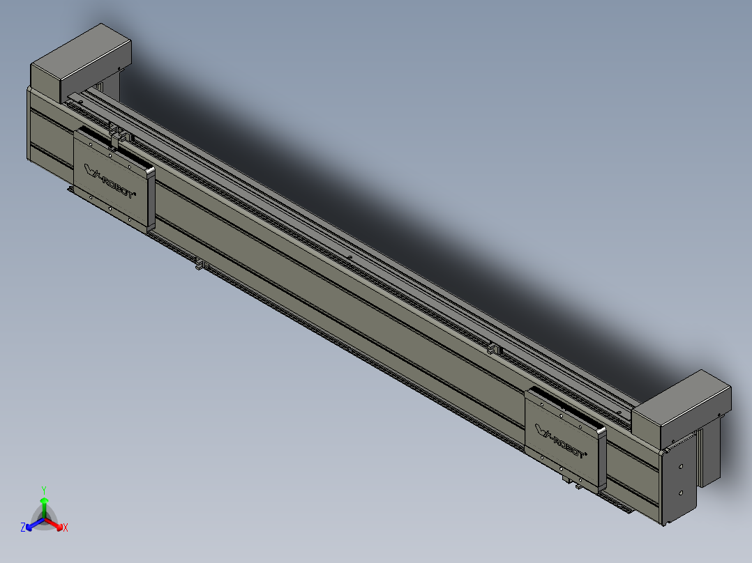 威洛博双电机滑台-VBC14S2-L50-S800-BD-P40-C6正等轴测图