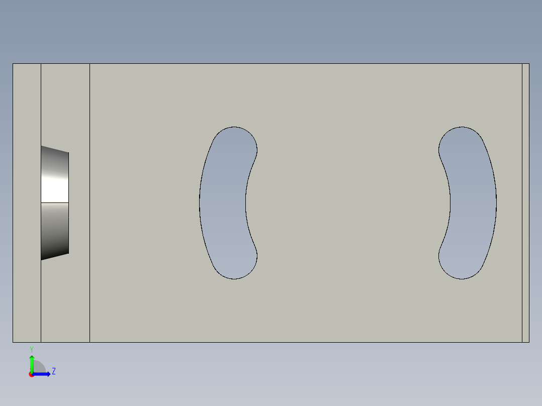 基恩士CV-050plate1_kc图纸模型左视图