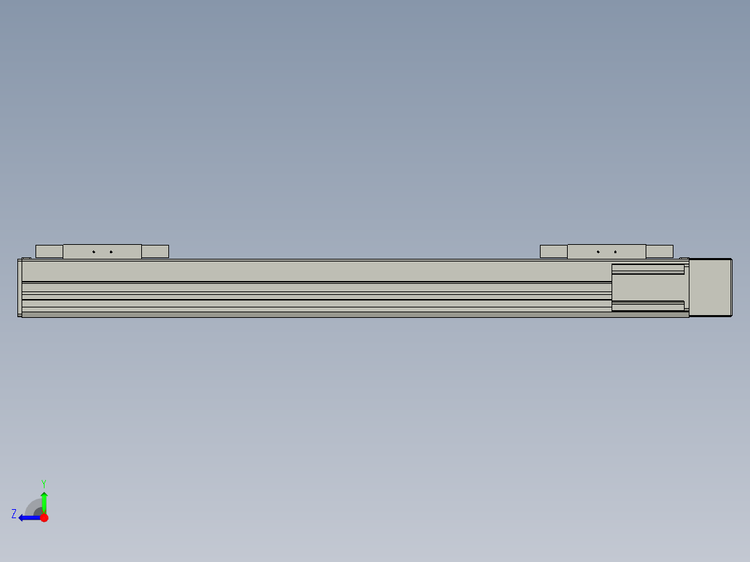 直线模组WG-LHC12-S600-R设计图纸右视图