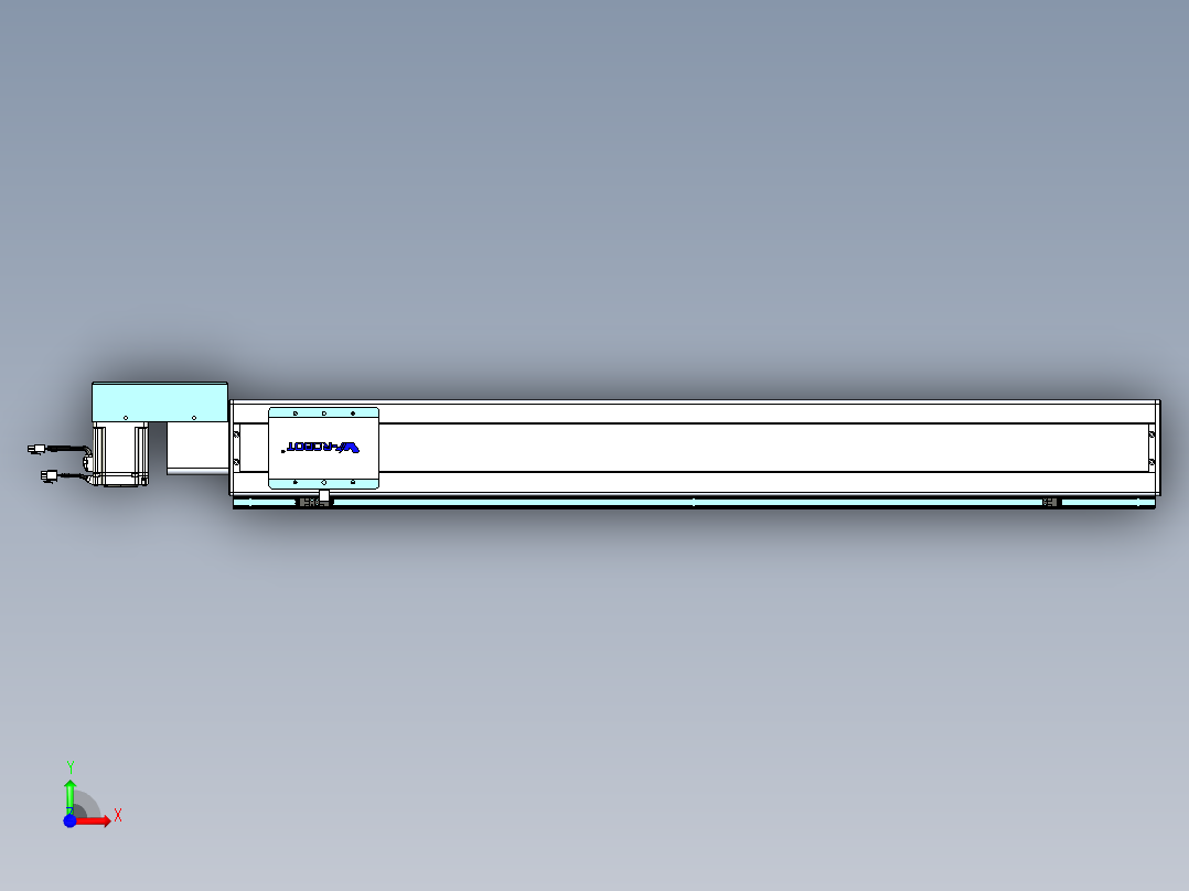 威洛博VBC同步带传动一无尘环境VBC14-L45-S1050-BR-ZP75-C3前视图
