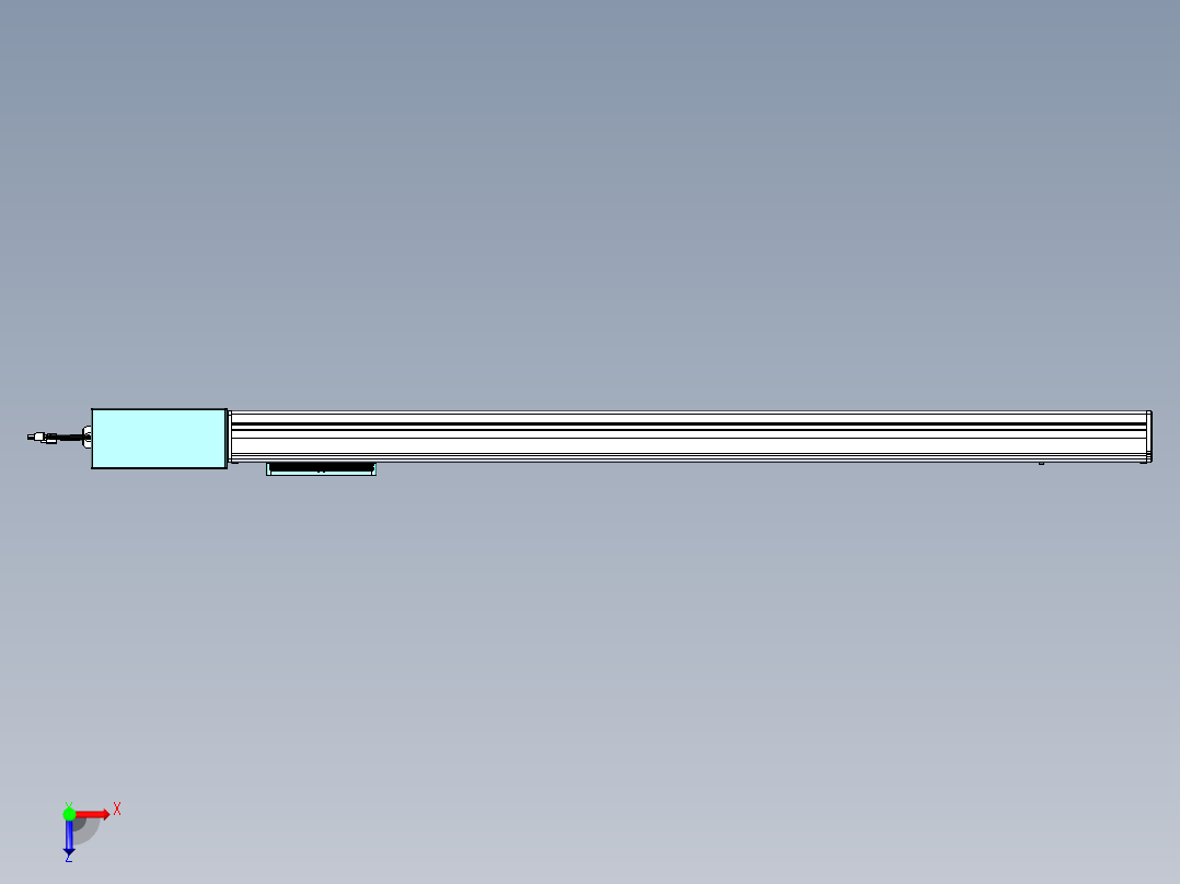 威洛博VBC同步带传动一无尘环境VBC14-L45-S1050-BR-ZP75-C3俯视图