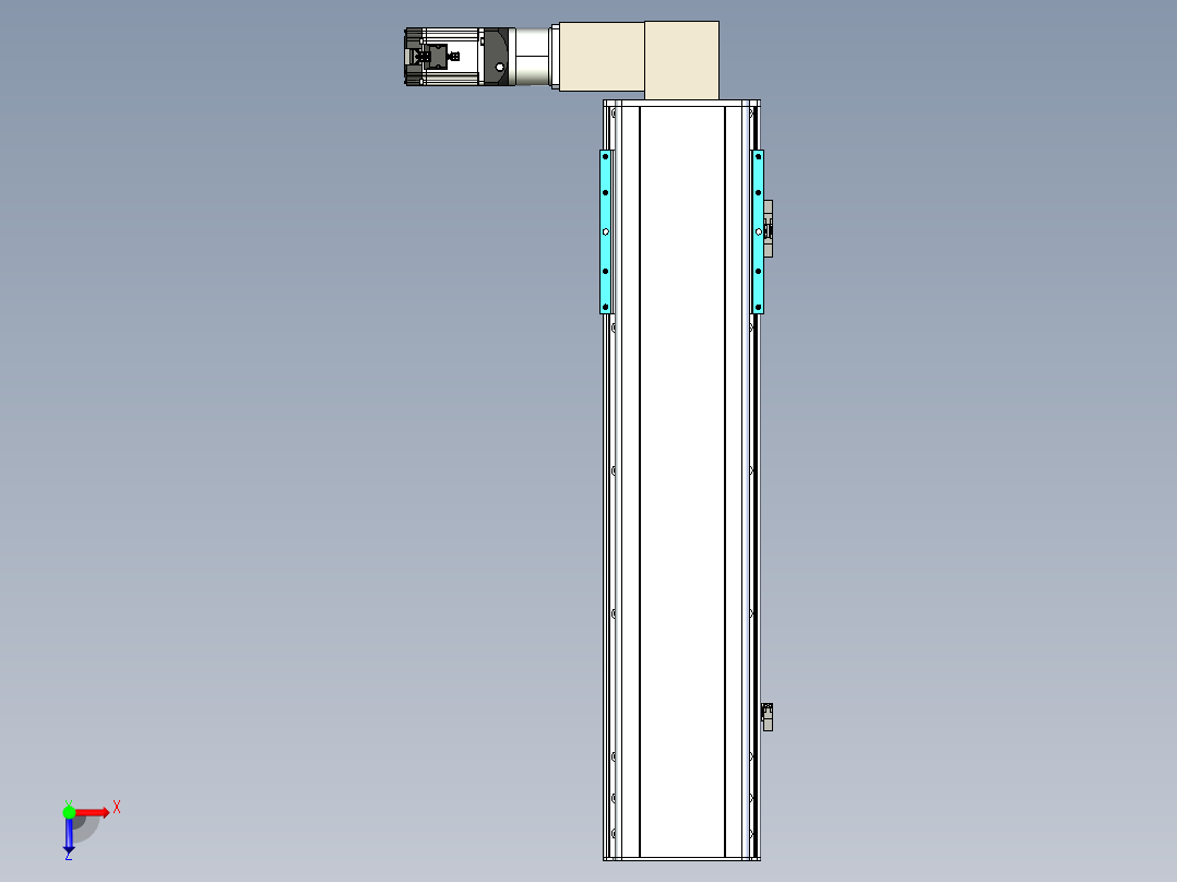 同步带滑台-半封闭B22-L100-C-S650-L-P75-D3-N5俯视图