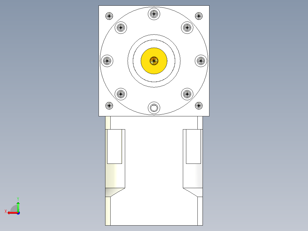 换向器PW210双轴 PLX180-L1 35-114.3-200-M12.stp后视图