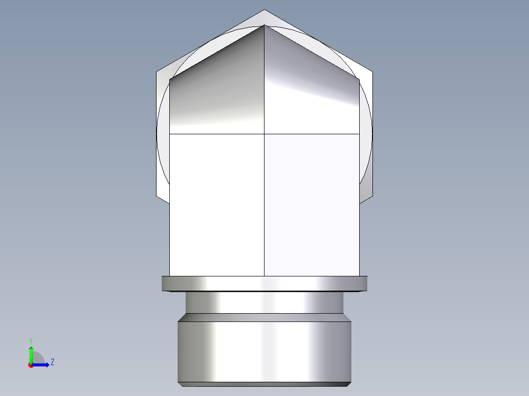 卡套式工业通用硬管接头EO_Male_stud_elbow_WE28LMCF左视图