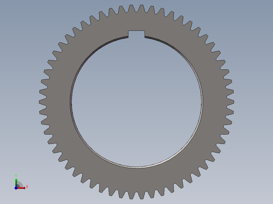 圆柱齿轮58×2前视图