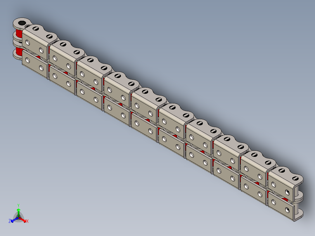 带反向附件的滚子链 ANSI 80---stp
