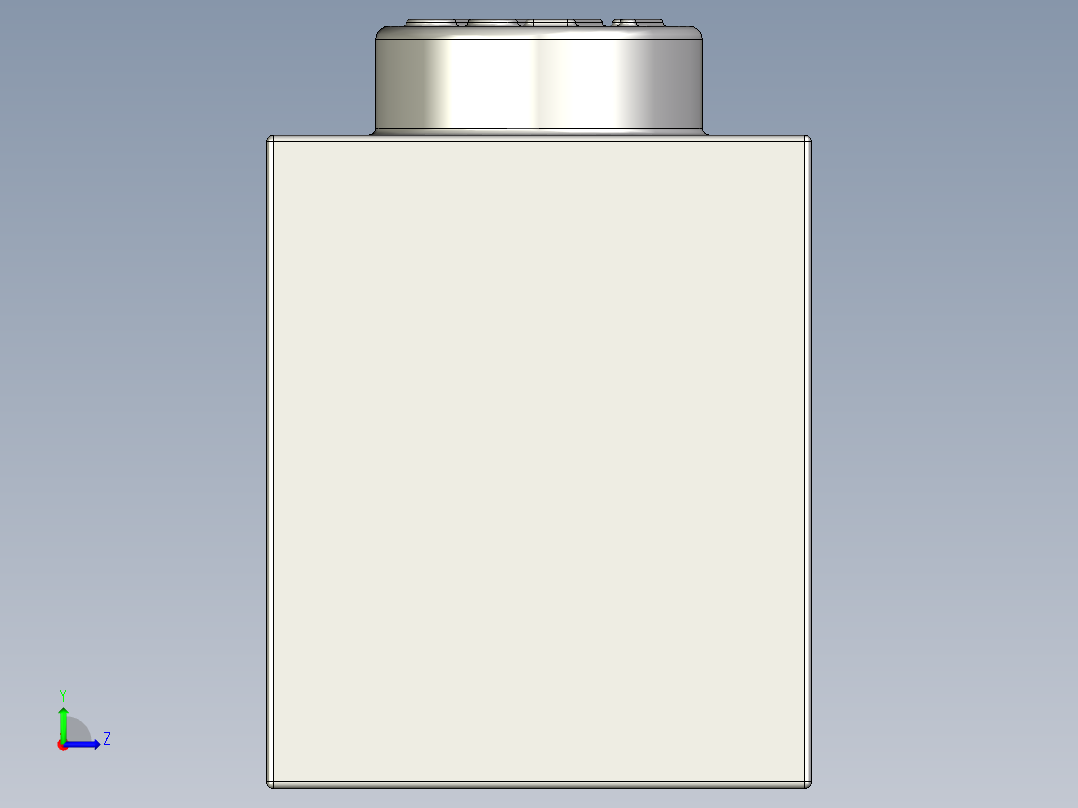 乐高套装 4421基本积木-4211428 - 3622 Medium Stone (Light Bluish) Grey Brick 1 x 3.STEP左视图