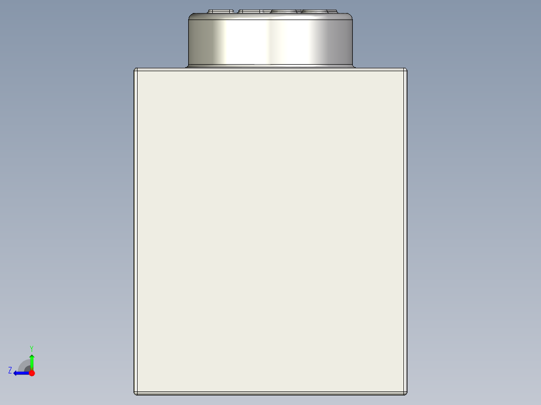 乐高套装 4421基本积木-4211428 - 3622 Medium Stone (Light Bluish) Grey Brick 1 x 3.STEP右视图