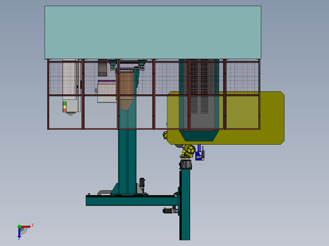 U型件机器人焊接sw16可编辑俯视图