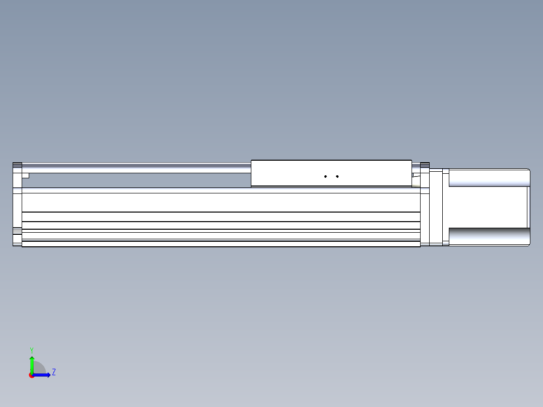 东锦丝杆传动-直线滑台模组DH270-C-L10-S300-BC-T1000W-C3左视图