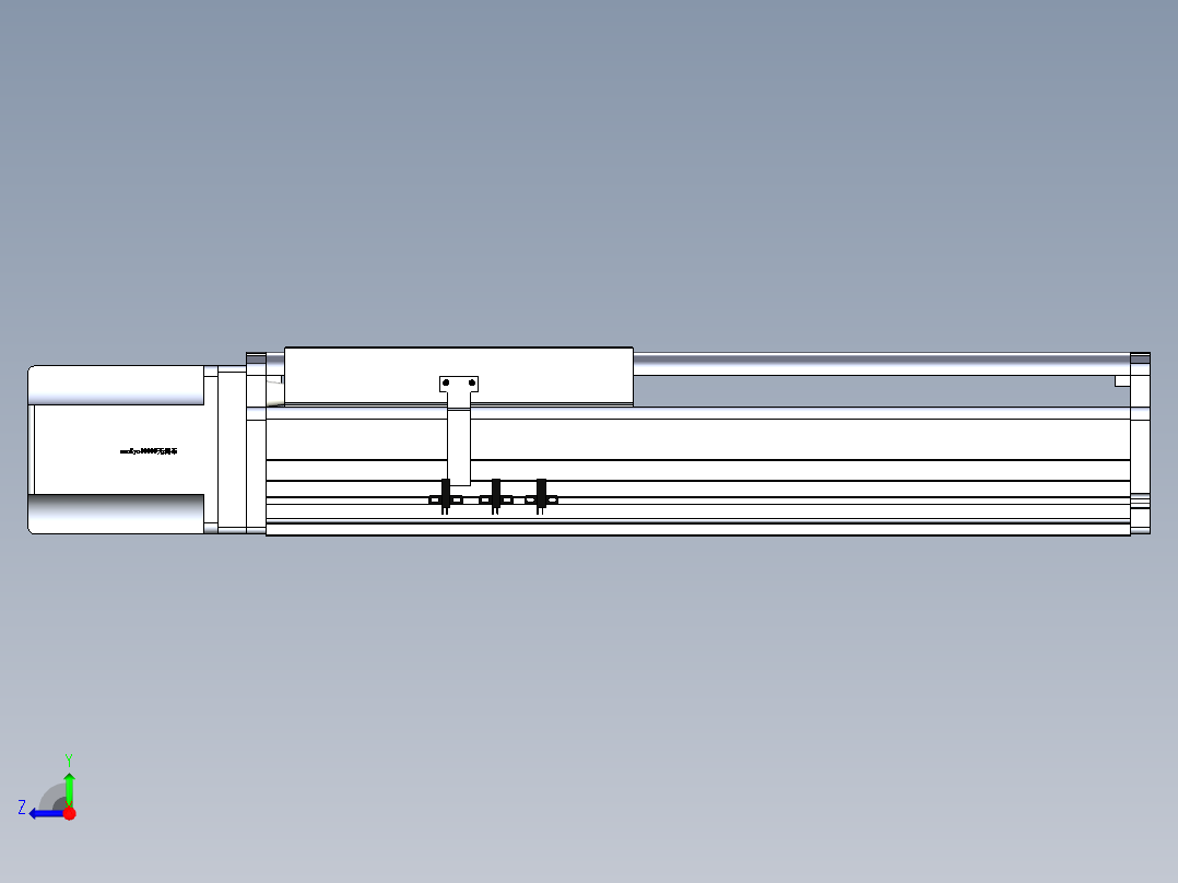 东锦丝杆传动-直线滑台模组DH270-C-L10-S300-BC-T1000W-C3右视图