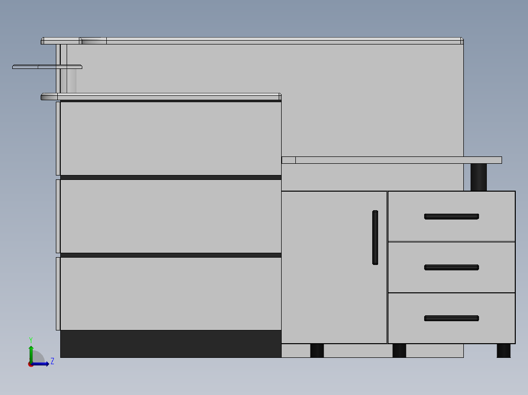 办公桌-20 SW STP左视图