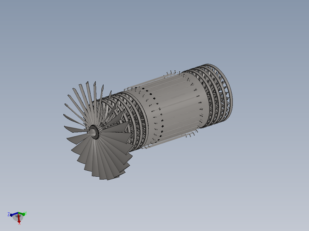 燃气轮机130---模型格式为 igs sw