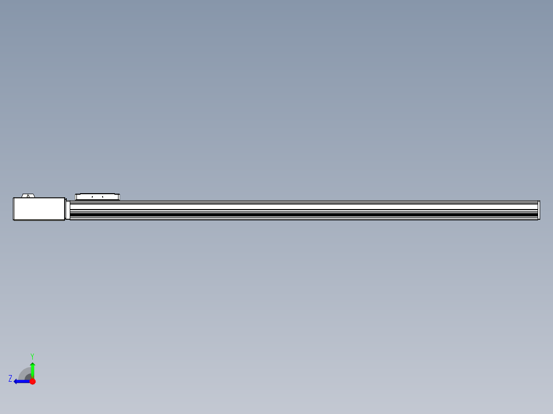 同步带全封闭直线模组TPA-HCB-105D-90-L1150-MR-Y-P20-N3右视图