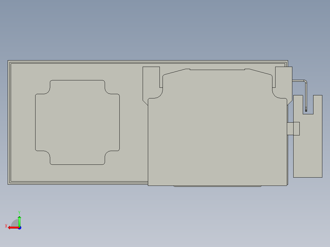 直线模组LHA6-S650-L-100W(16丝杆)设计图纸后视图