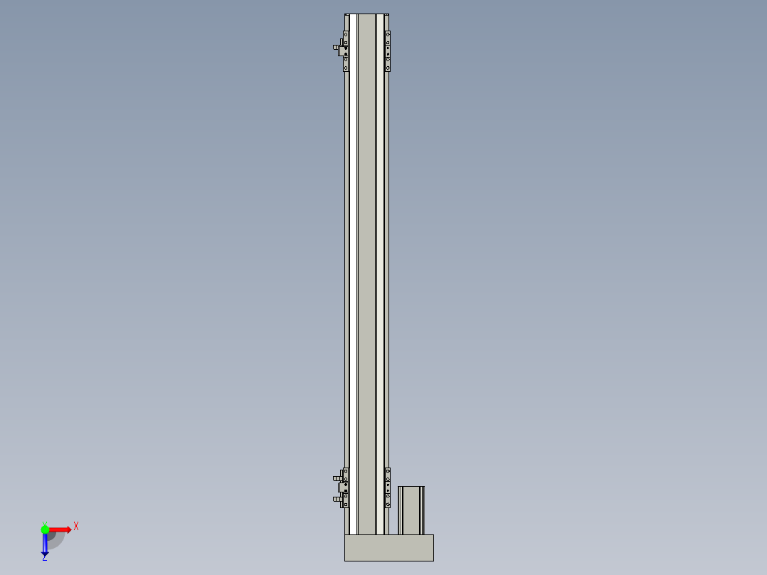 直线模组LHA6-S650-L-100W(16丝杆)设计图纸俯视图