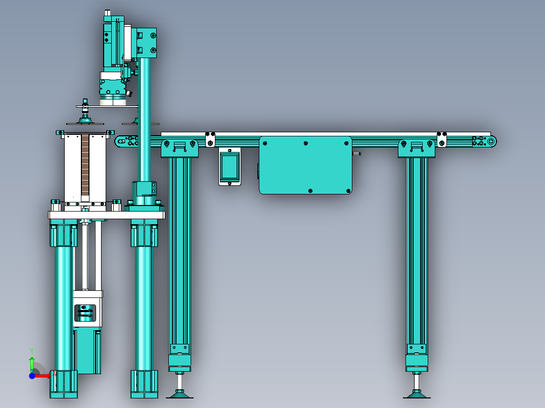 料仓固定式板块供料机构前视图