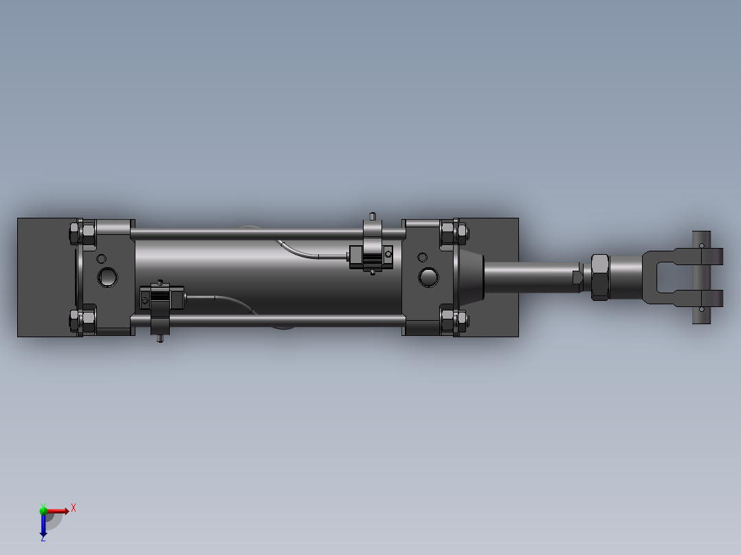四连杆油缸俯视图