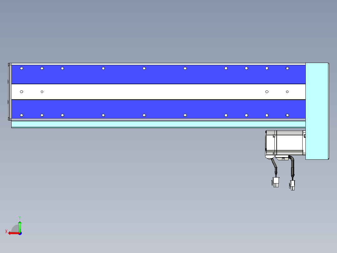 VF丝杆传动-一般环境VF14-Lxx-C-S450-BL-ZP40-C3后视图