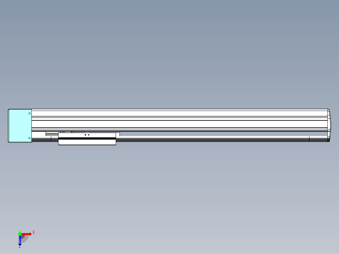 VF丝杆传动-一般环境VF14-Lxx-C-S450-BL-ZP40-C3俯视图