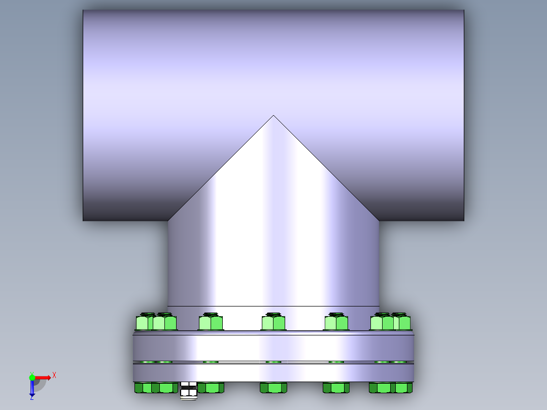 [PVC]访问三通[紧液体] Access Tee [Liquid Tight]俯视图