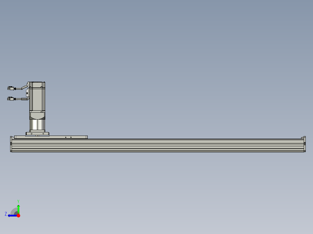 东锦齿条传动DH136G-S800-BU-减速机+P400W右视图