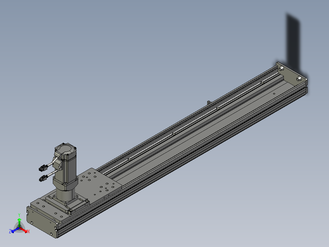 东锦齿条传动DH136G-S800-BU-减速机+P400W正等轴测图