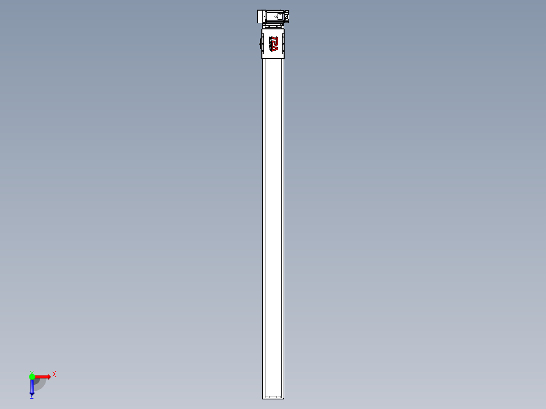 同步带全封闭直线模组TPA-HCB-110D-90-L1650-RU-C-P40-N3俯视图