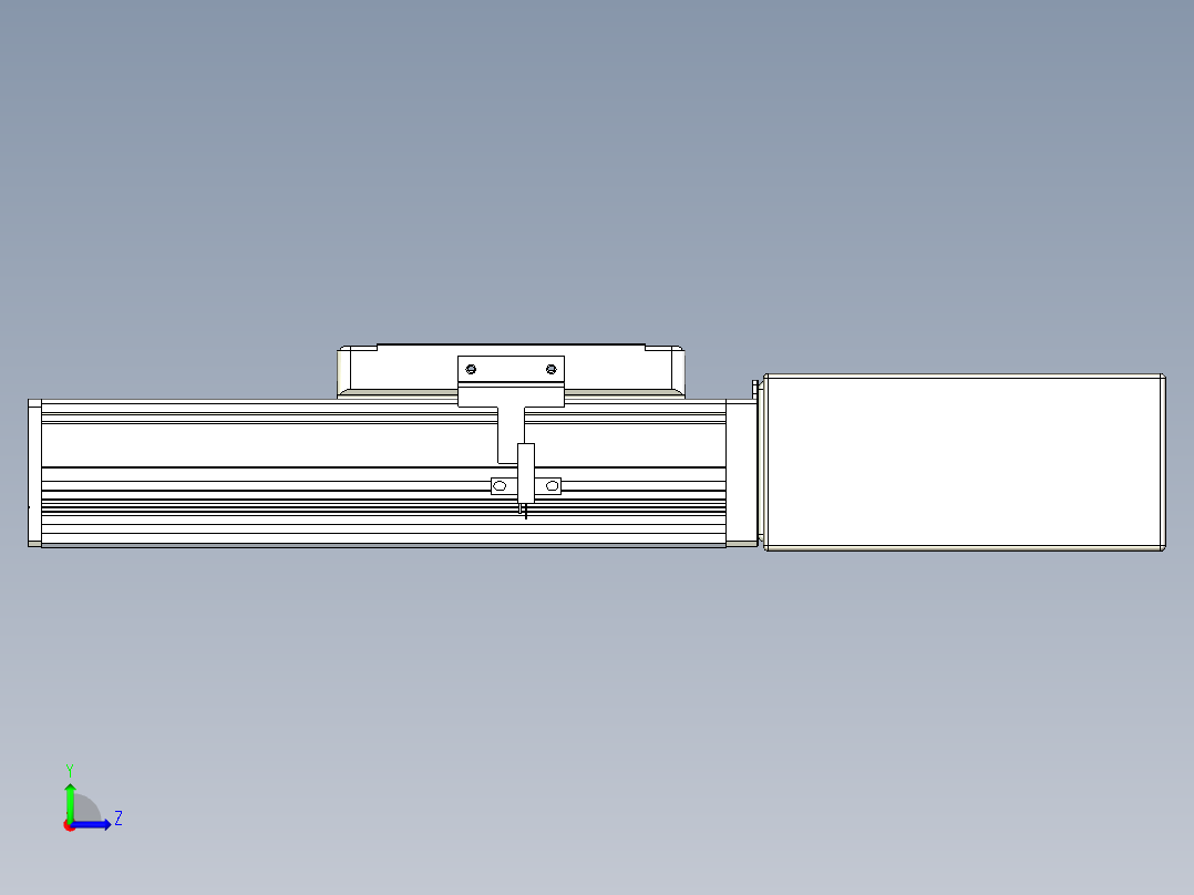 同步带全封闭直线模组TPA-HCB-105D-90-L50-ML-C-P20-N3左视图