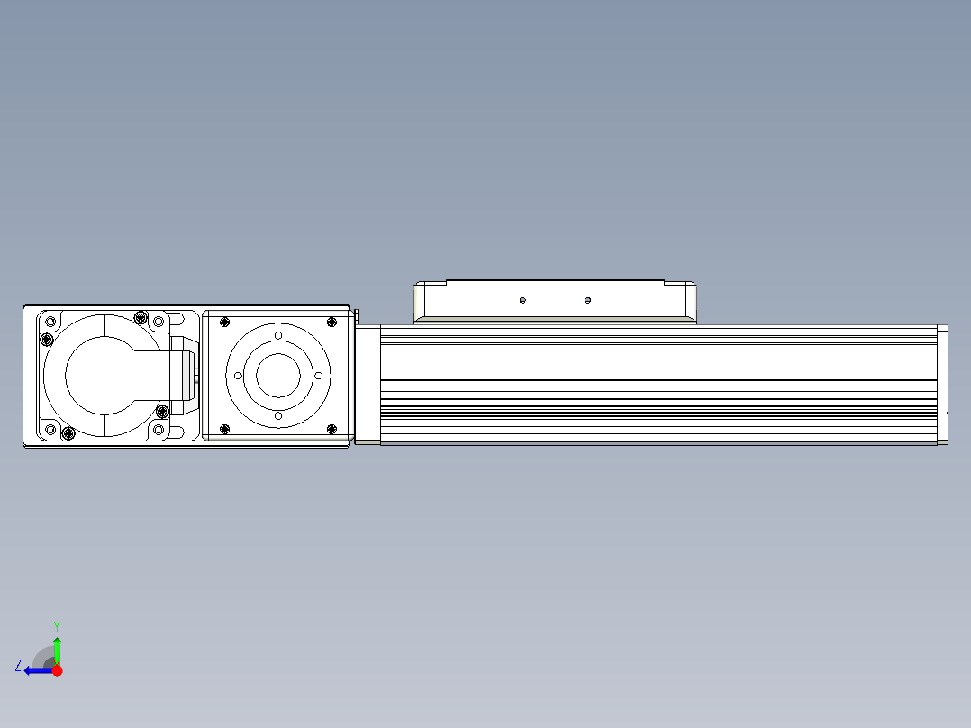 同步带全封闭直线模组TPA-HCB-105D-90-L50-ML-C-P20-N3右视图