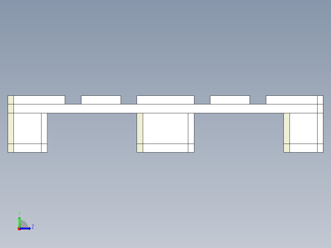 托盘 设计模型 (10)左视图