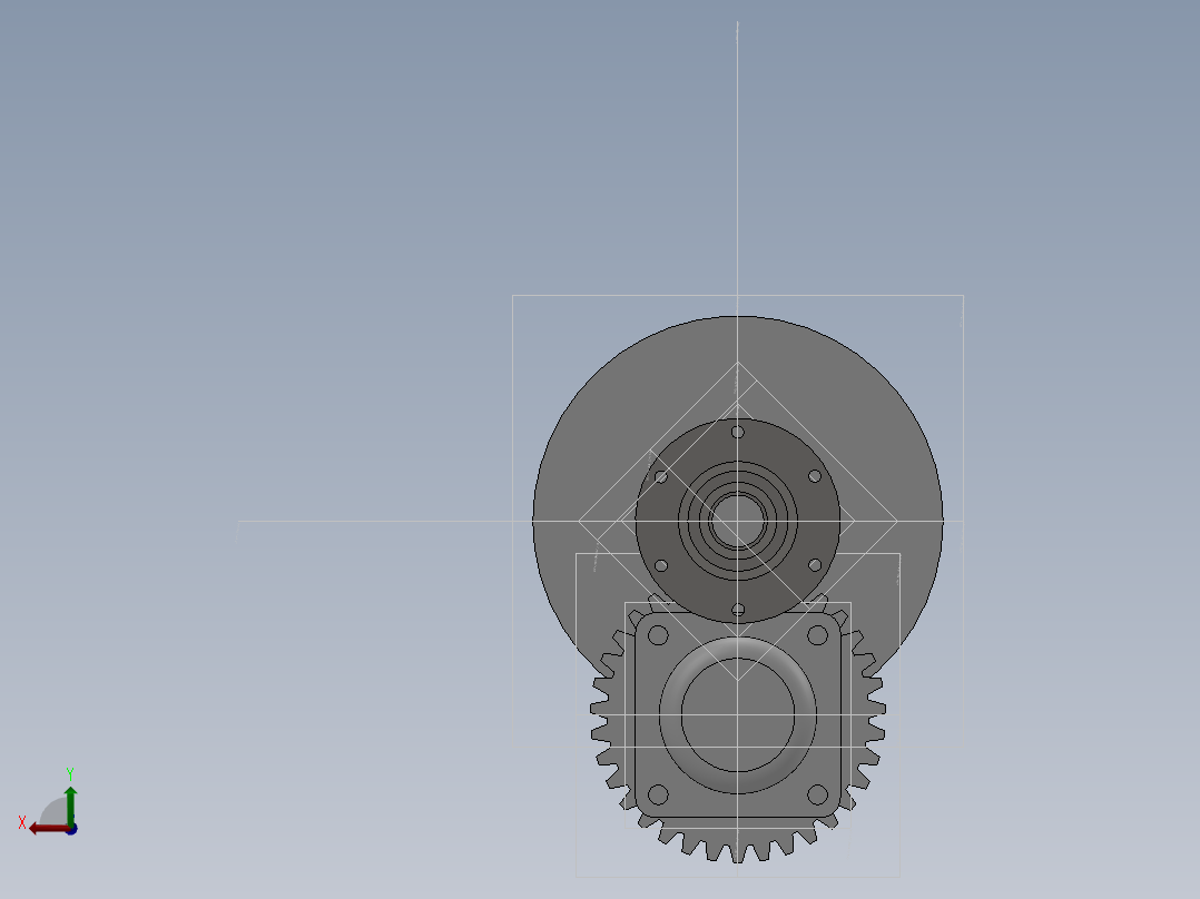 Q244-投射式自动投石器的设计【三维SolidWorks】后视图