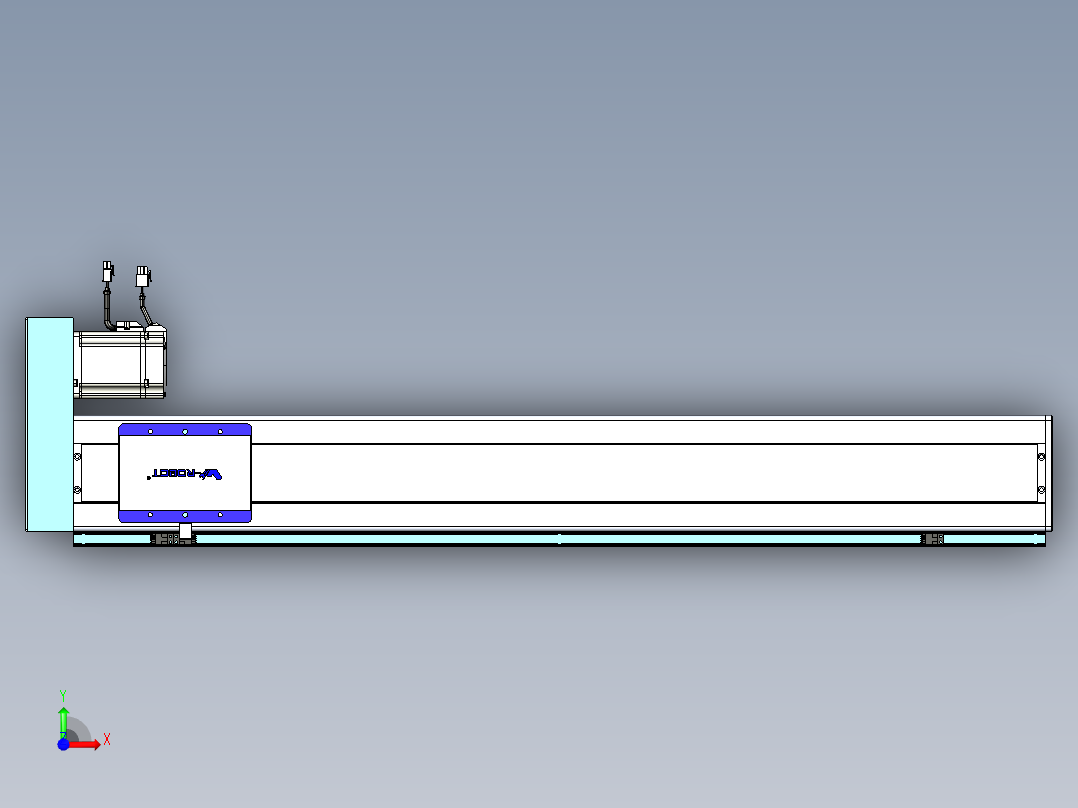 威洛博VC丝杆传动-无尘环境VC14-Lxx-C-S900-BR-ZP75-C3前视图