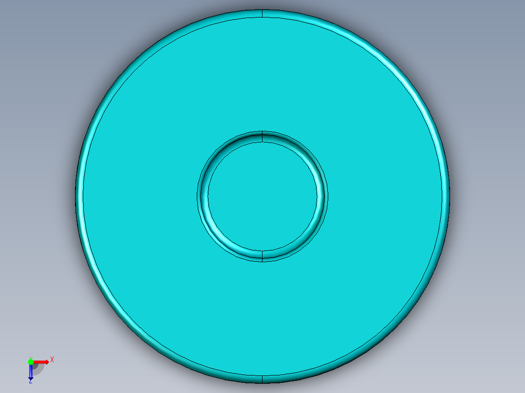 气缸电机-2851 Teal - Bright Bluish GreenTechnic Engine Piston Round俯视图