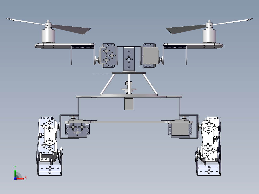 四足飞行 1（三维+课设+程序+二维）前视图