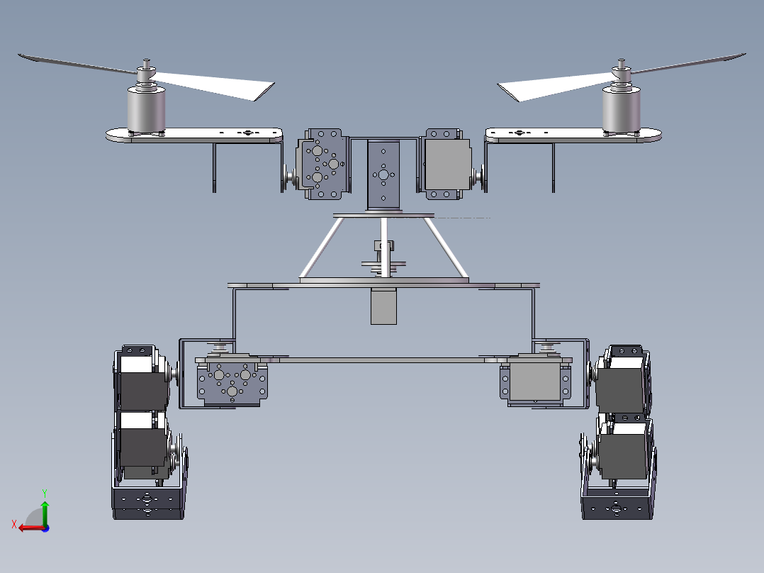 四足飞行 1（三维+课设+程序+二维）后视图