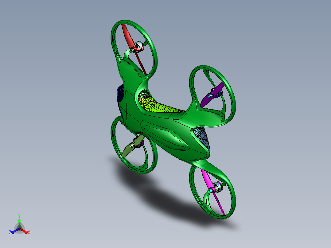 封闭机身四轴飞行器