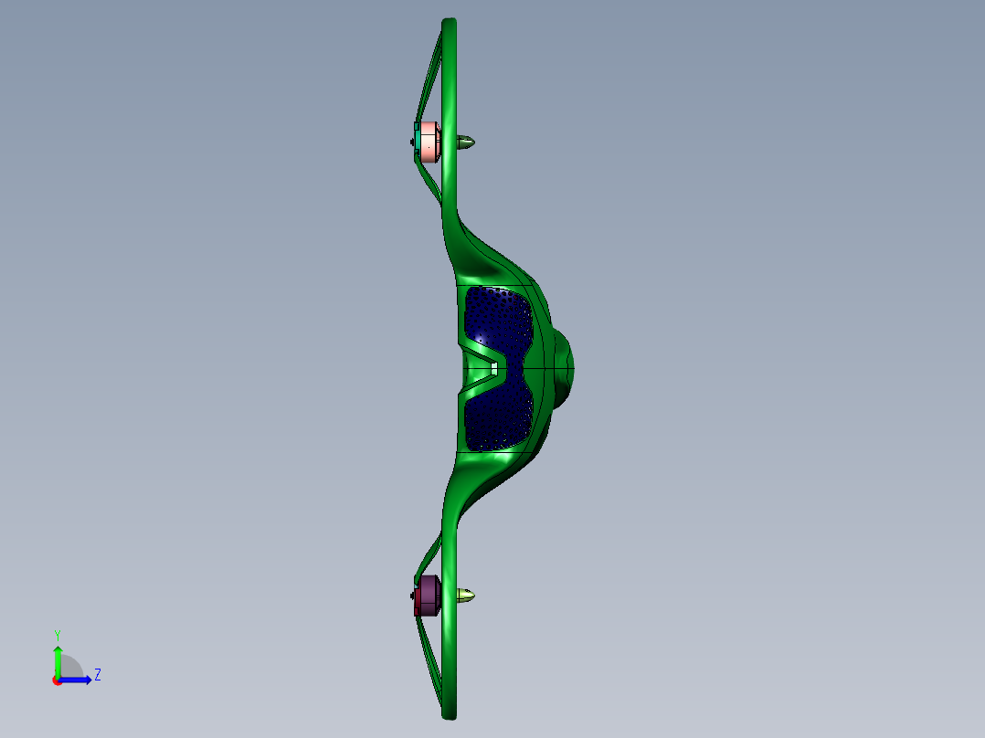 封闭机身四轴飞行器左视图