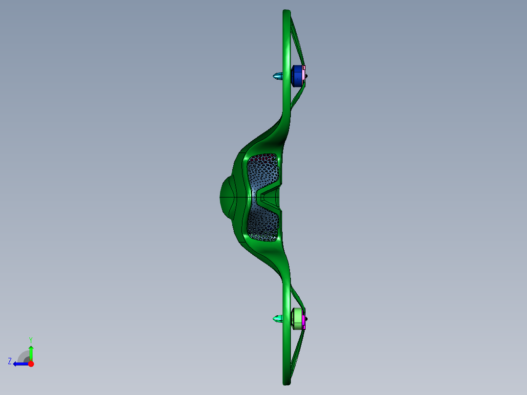 封闭机身四轴飞行器右视图
