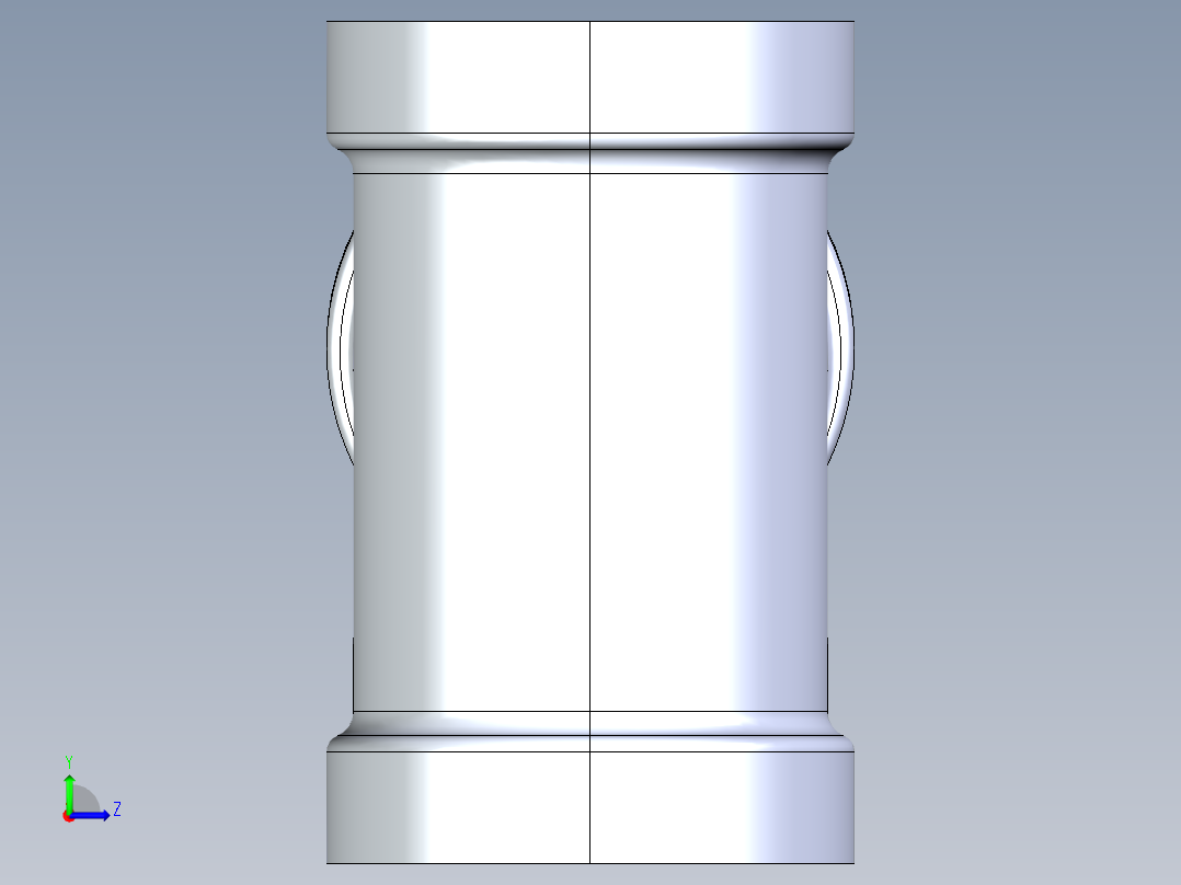 船舶管路系统S14_SeaDrainPLUS_SanitaryReducingTee-SxSxS_37E261534_4x2in Sea Drain Plus - Sanitary Reducing Tee - SxS左视图