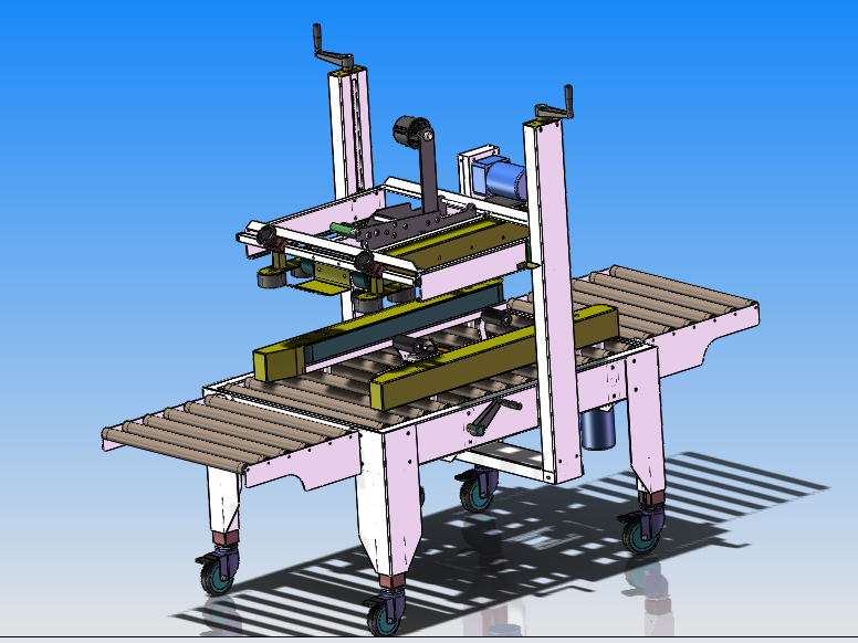 左右驱动封箱机设计3D模型
