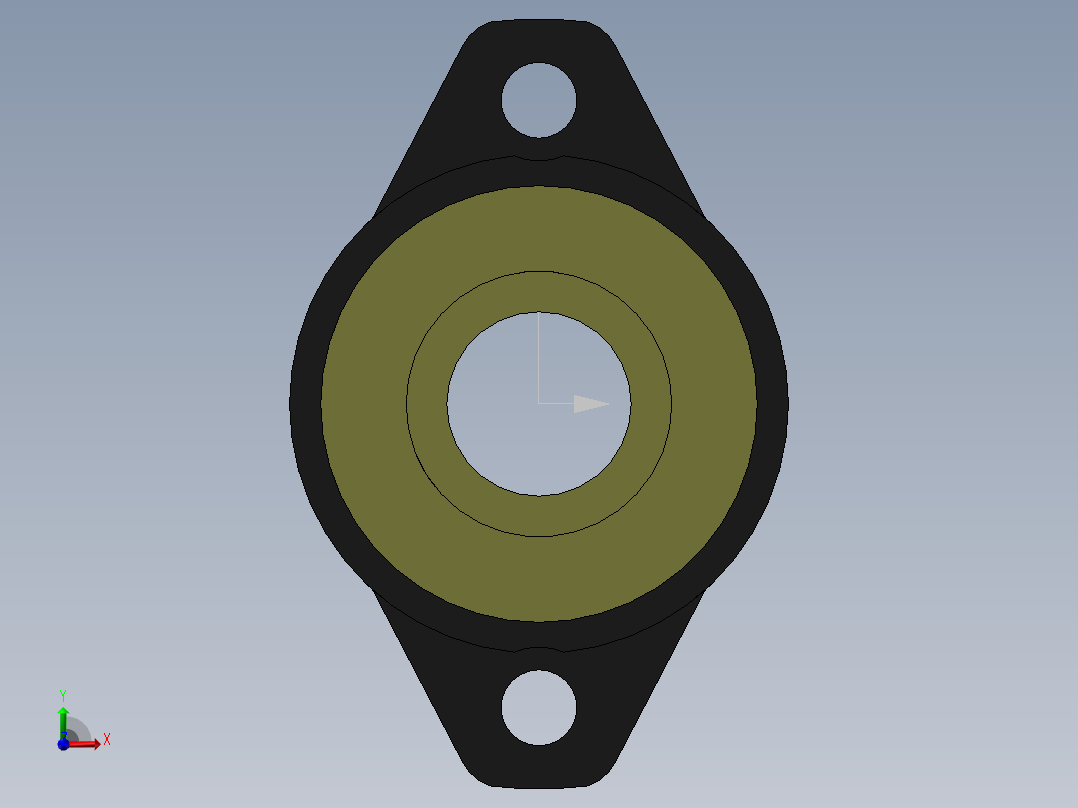 棱型座式轴承-17前视图