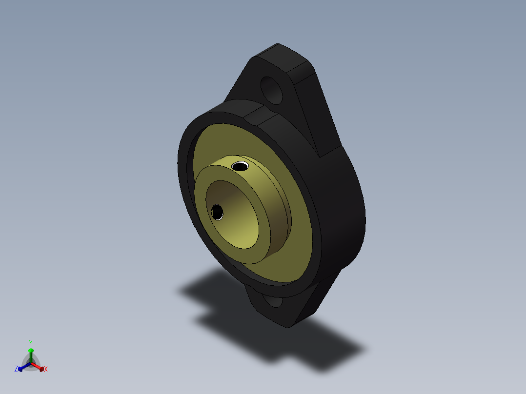 棱型座式轴承-17正等轴测图